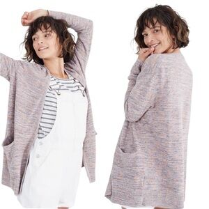 Madewell Women’s Summer Marled Ryder Cotton Blend Open Cardigan Sweater Size XS
